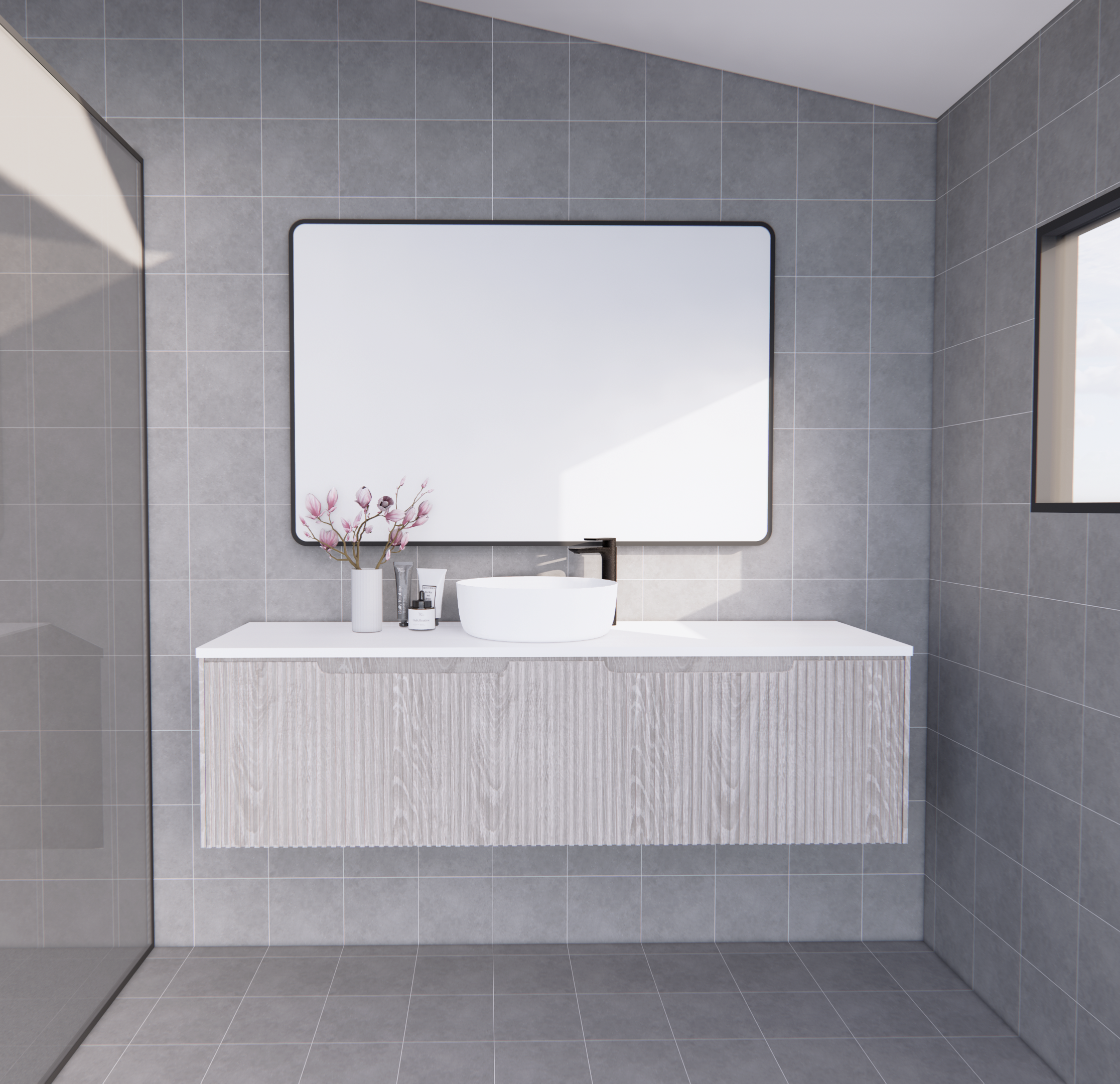 Vienna White Oak Wall Hung Vanity