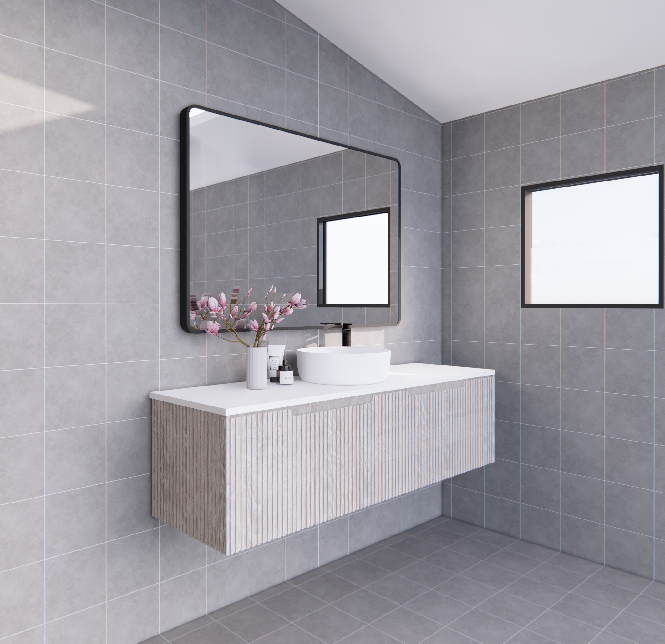 Vienna White Oak Wall Hung Vanity