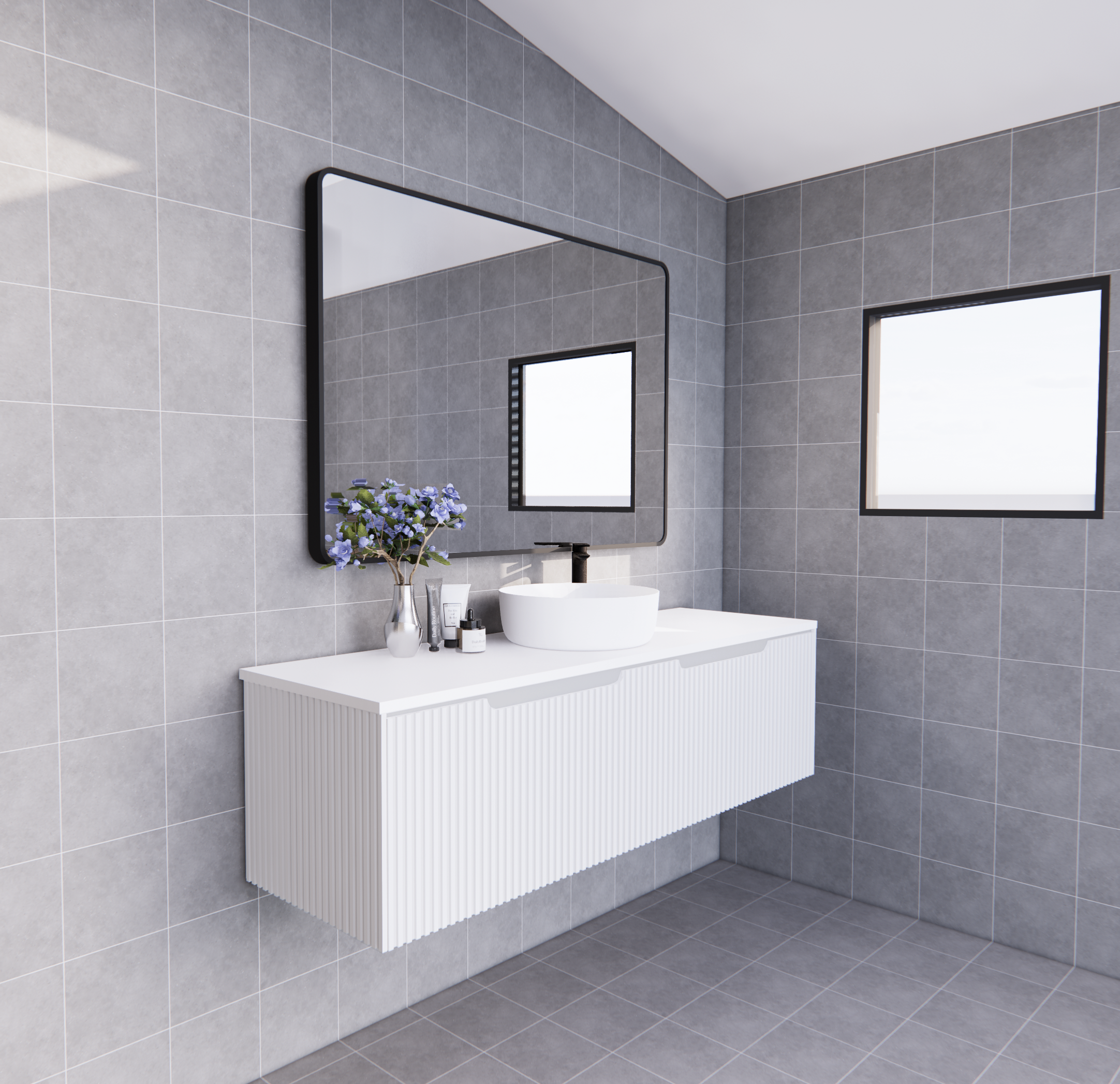 Vienna Matte White Wall Hung Vanity