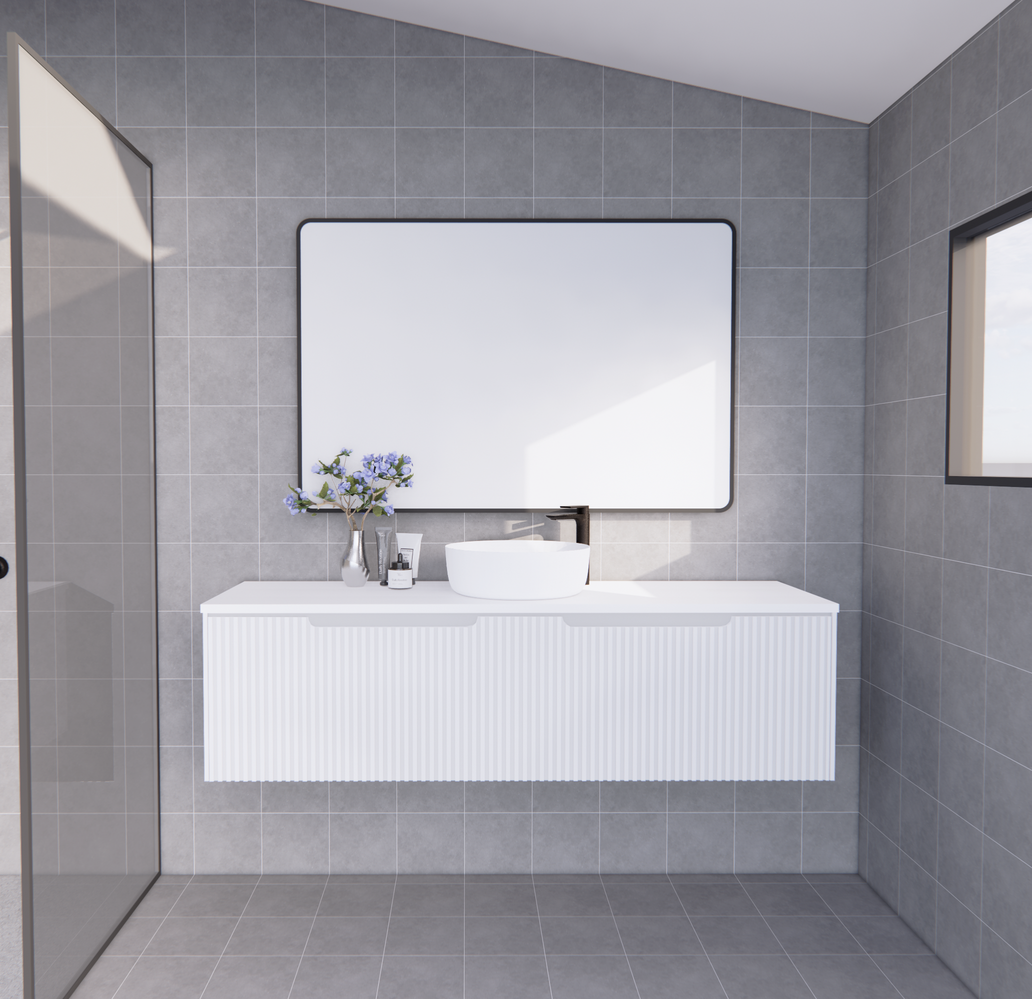 Vienna Matte White Wall Hung Vanity