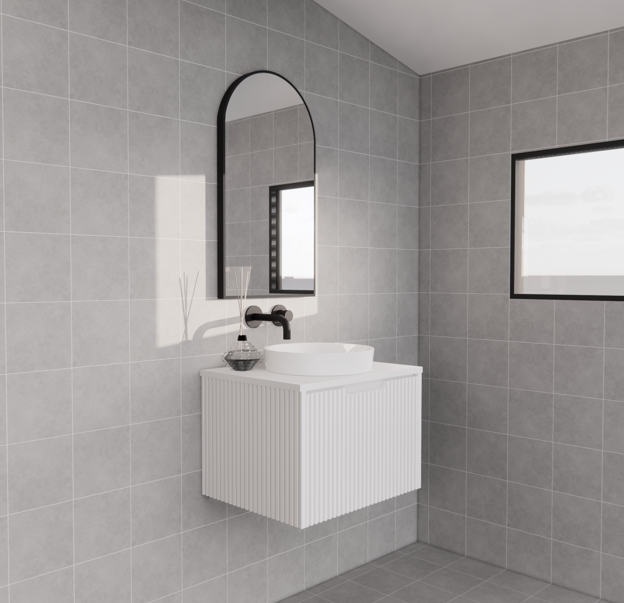 Vienna Matte White Wall Hung Vanity
