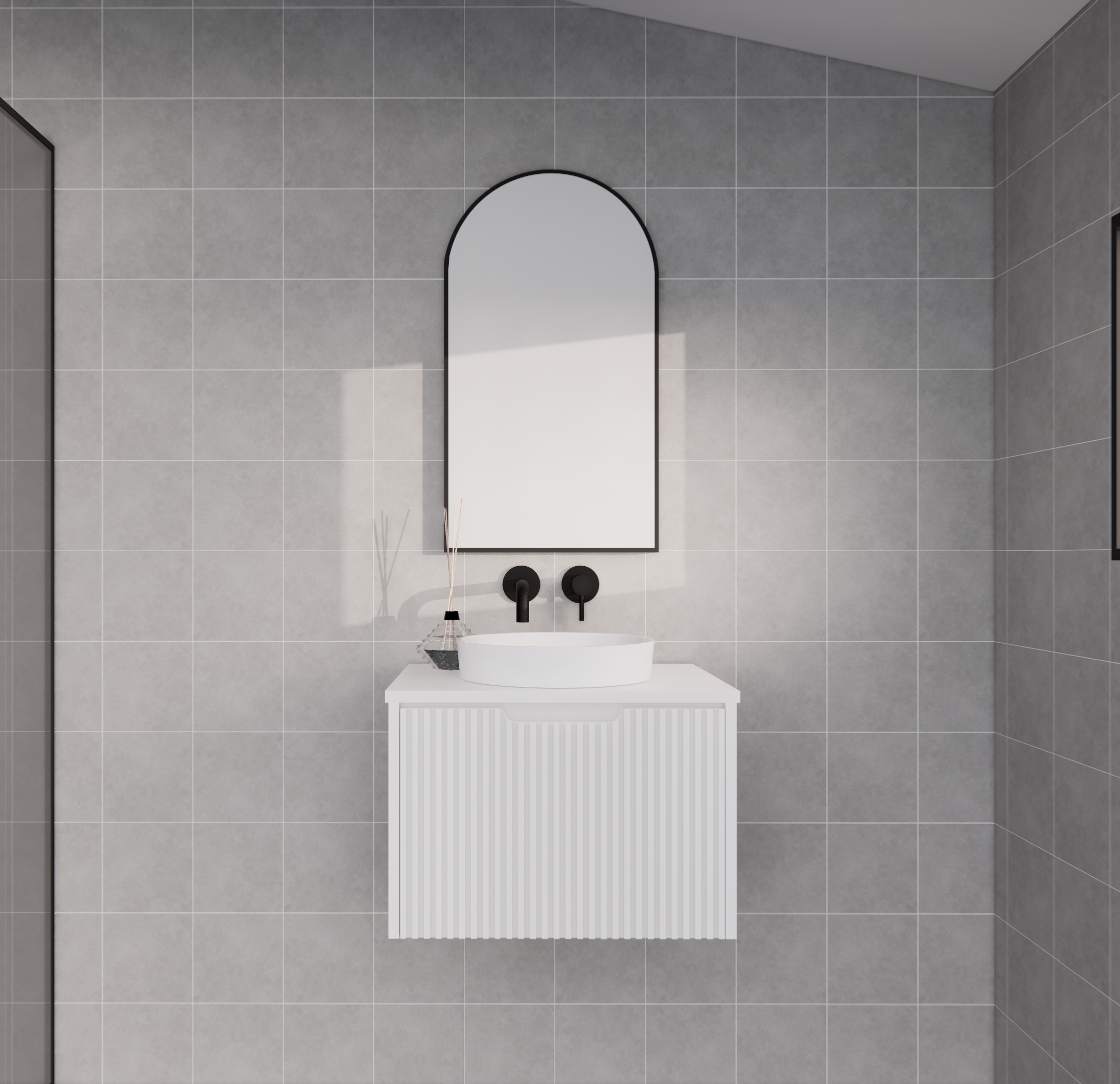Vienna Matte White Wall Hung Vanity