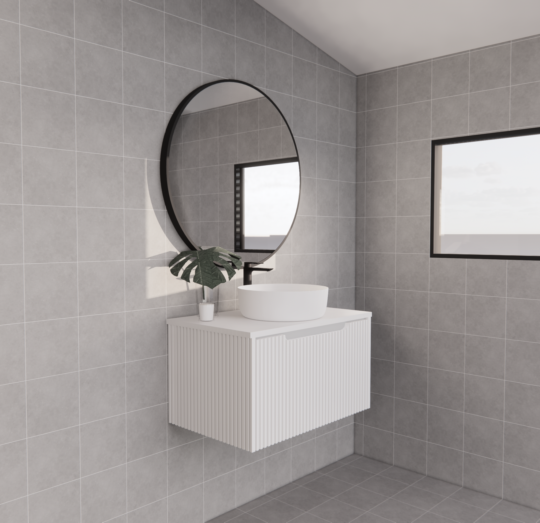 Vienna Matte White Wall Hung Vanity