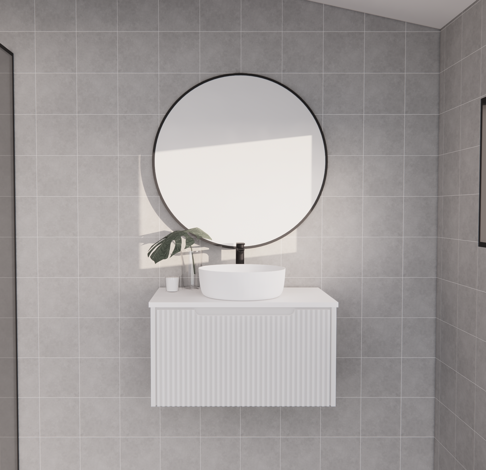 Vienna Matte White Wall Hung Vanity