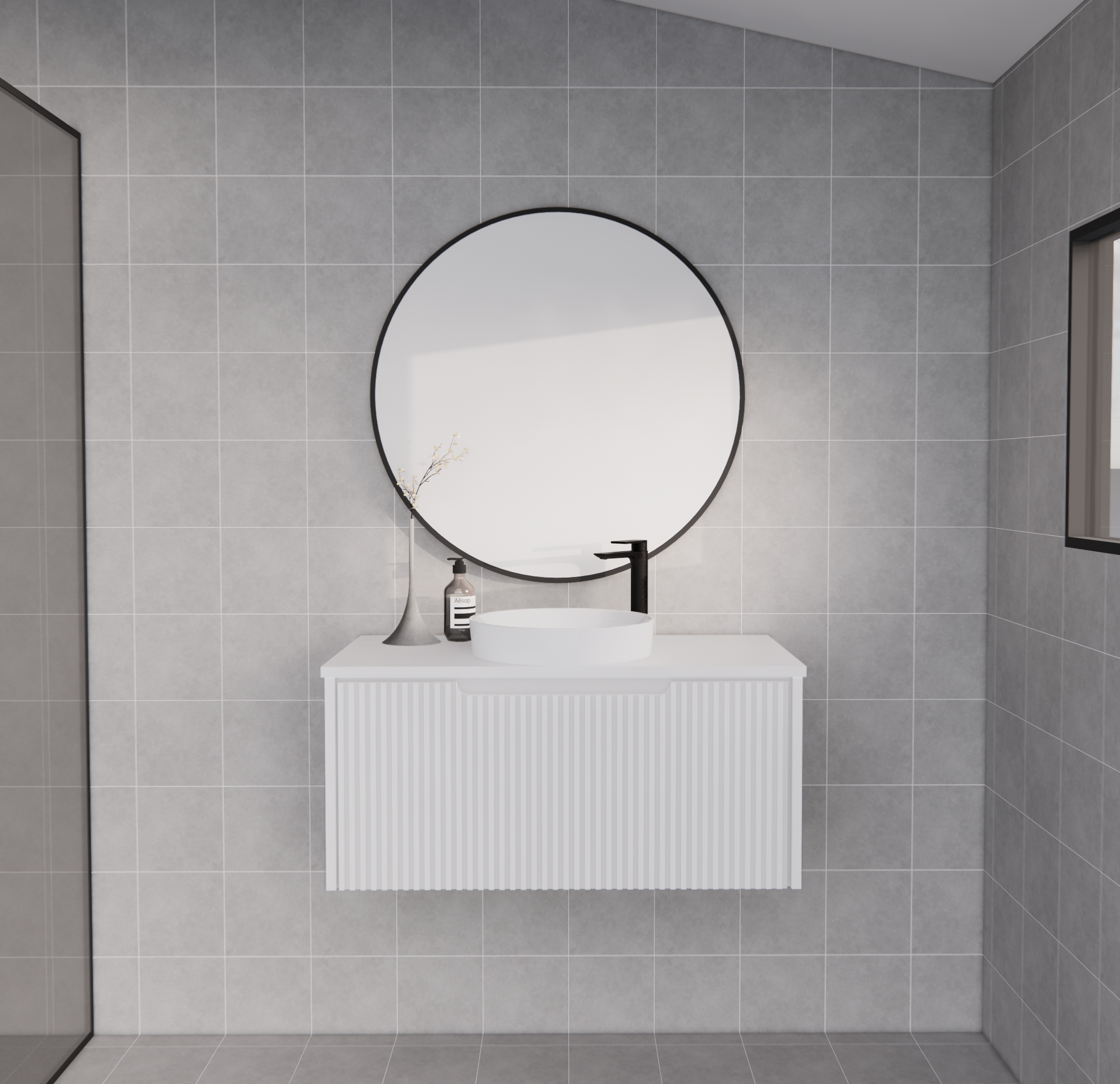 Vienna Matte White Wall Hung Vanity