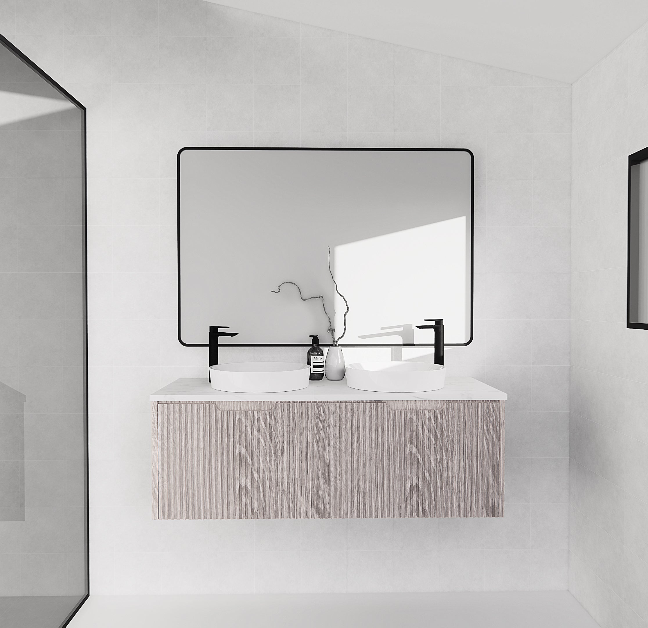 Vienna White Oak Wall Hung Vanity