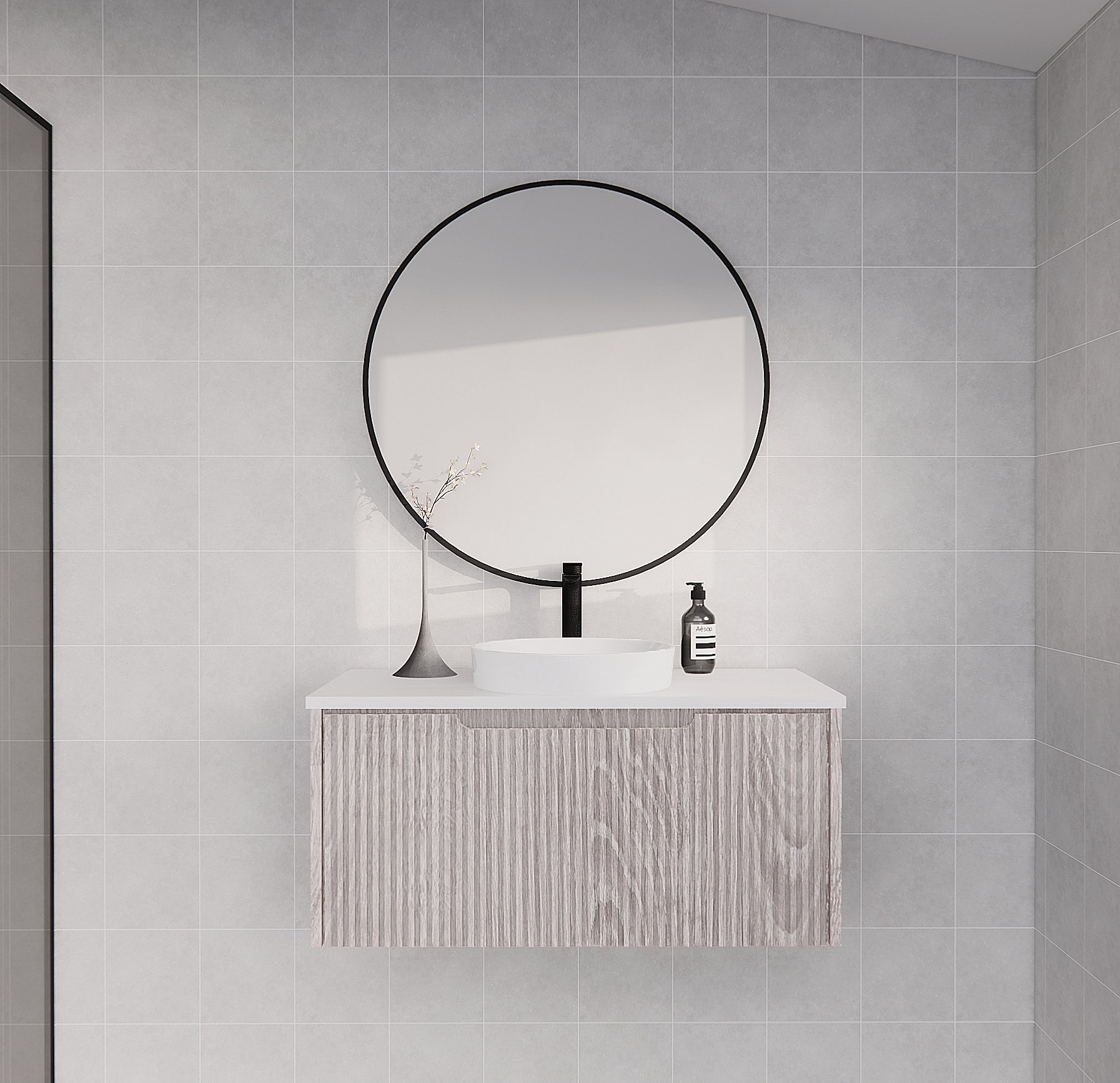 Vienna White Oak Wall Hung Vanity