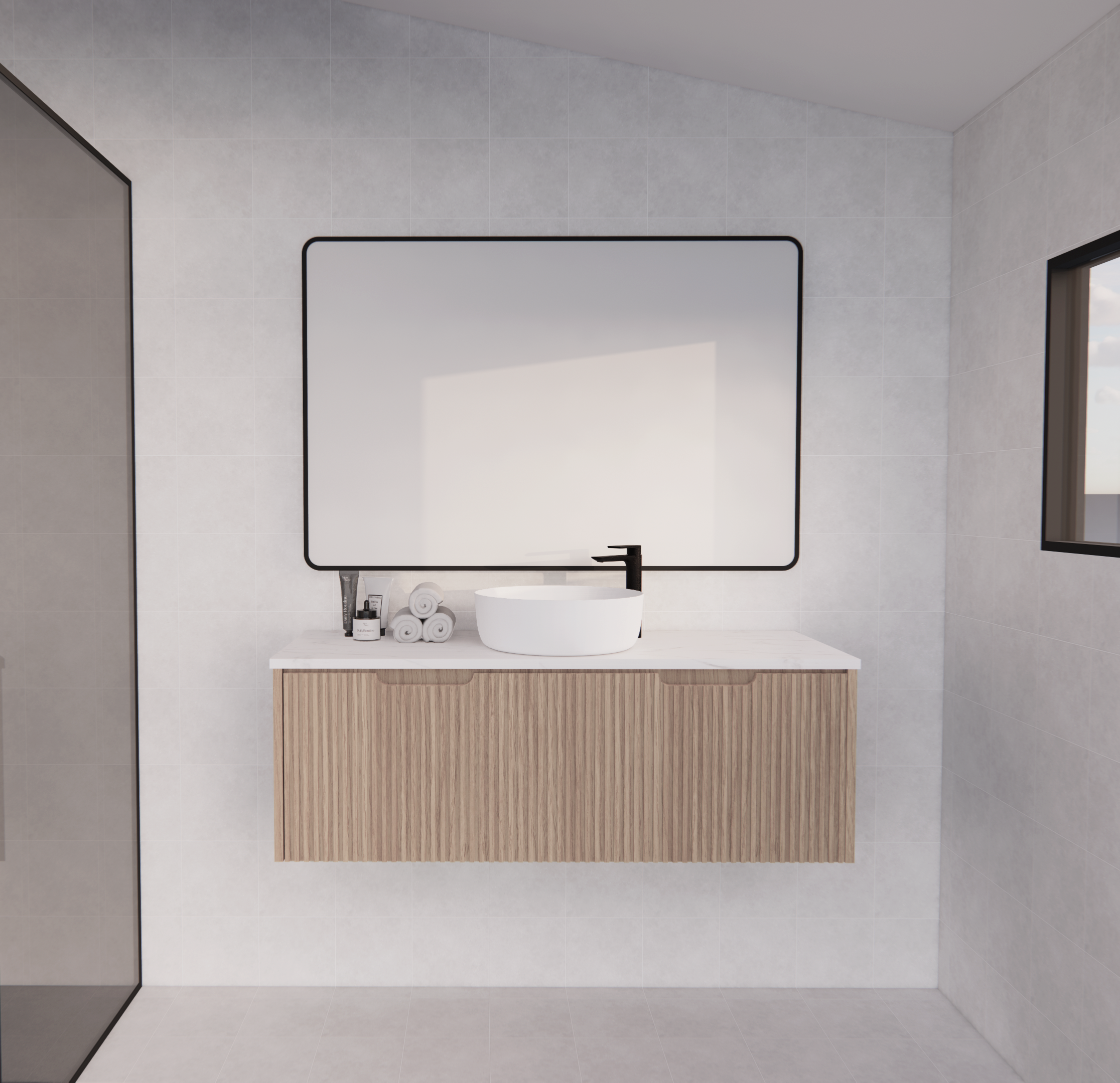 Vienna American Oak Wall Hung Vanity