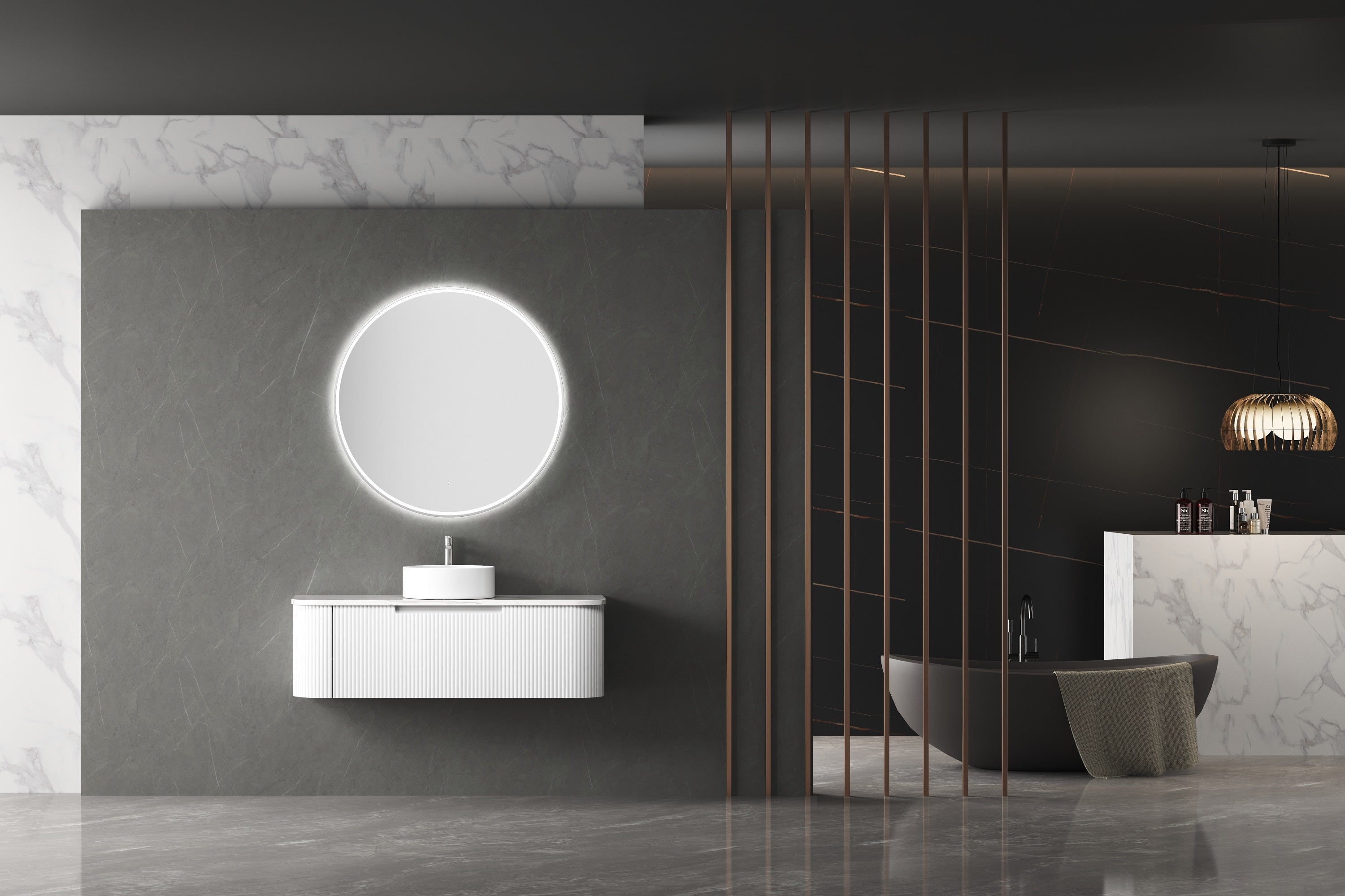 Aulic LED Windsor Brushed Nickel Framed Mirror 900mm LMWIN-900-BN