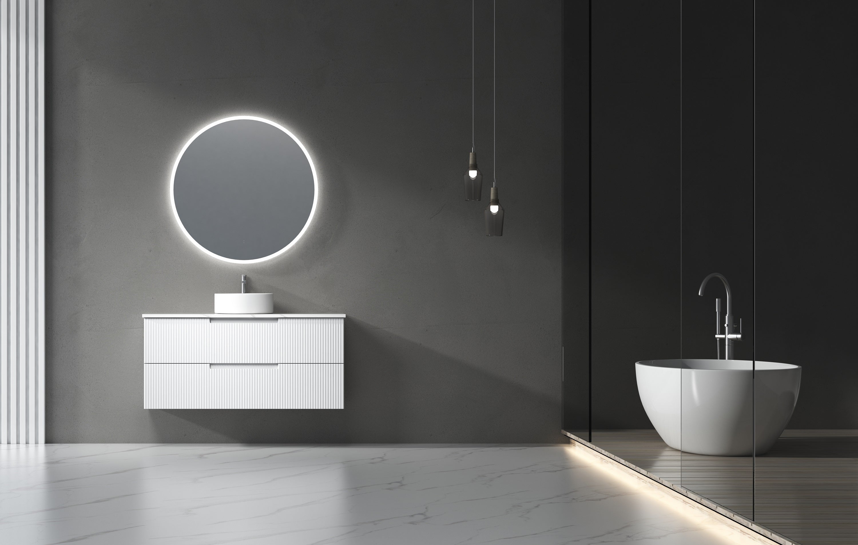 Aulic LED Windsor Frameless Mirror 900mm LMWIN-900