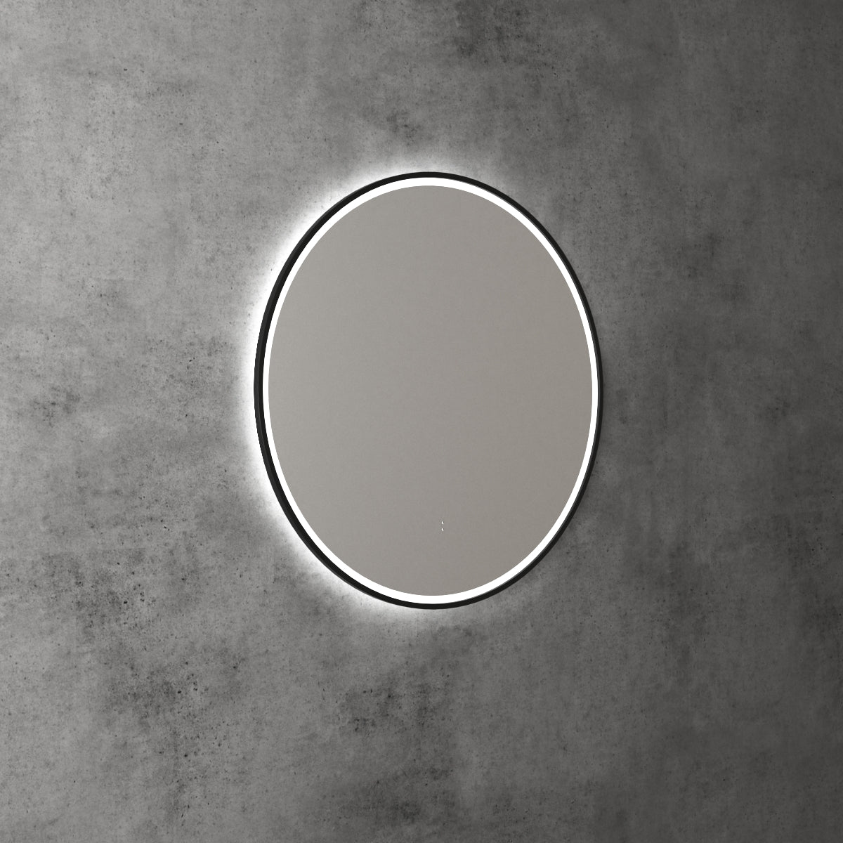 Aulic LED Windsor Matte Black Framed Mirror 700mm LMWIN-700-MB