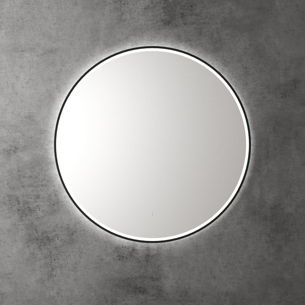 Aulic LED Windsor Matte Black Framed Mirror 900mm LMWIN-900-MB