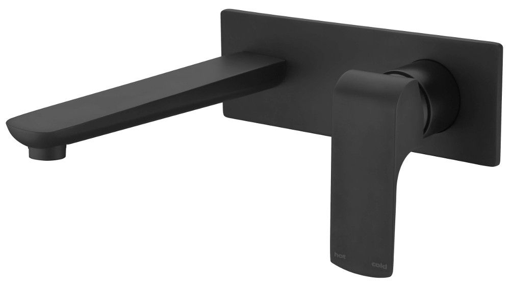 Nero Elgin Wall Basin/Bath Mixer Matte Black NR231407AMB