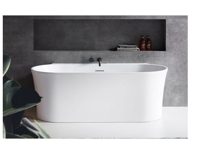 Decina Aurora 1700 Back to Wall Freestanding Bath Matte White AU1700MW