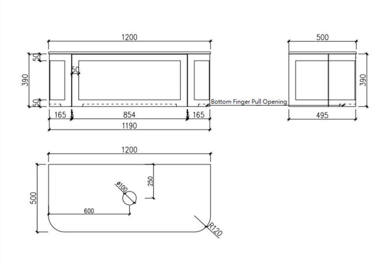 Cassa Design Westminster Wall Hung Vanity