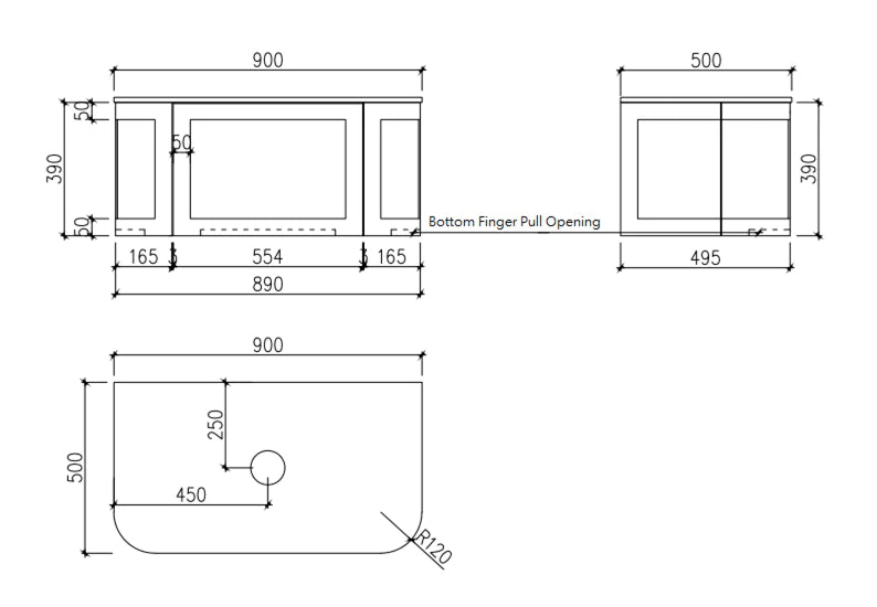 Cassa Design Westminster Wall Hung Vanity