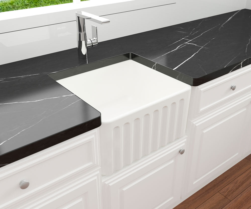 Turner Hastings Novi 50 x 46 Fine Fireclay Butler Sink Matte White NO503FS-MW