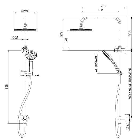 Phoenix Pina Twin Shower 153-6500