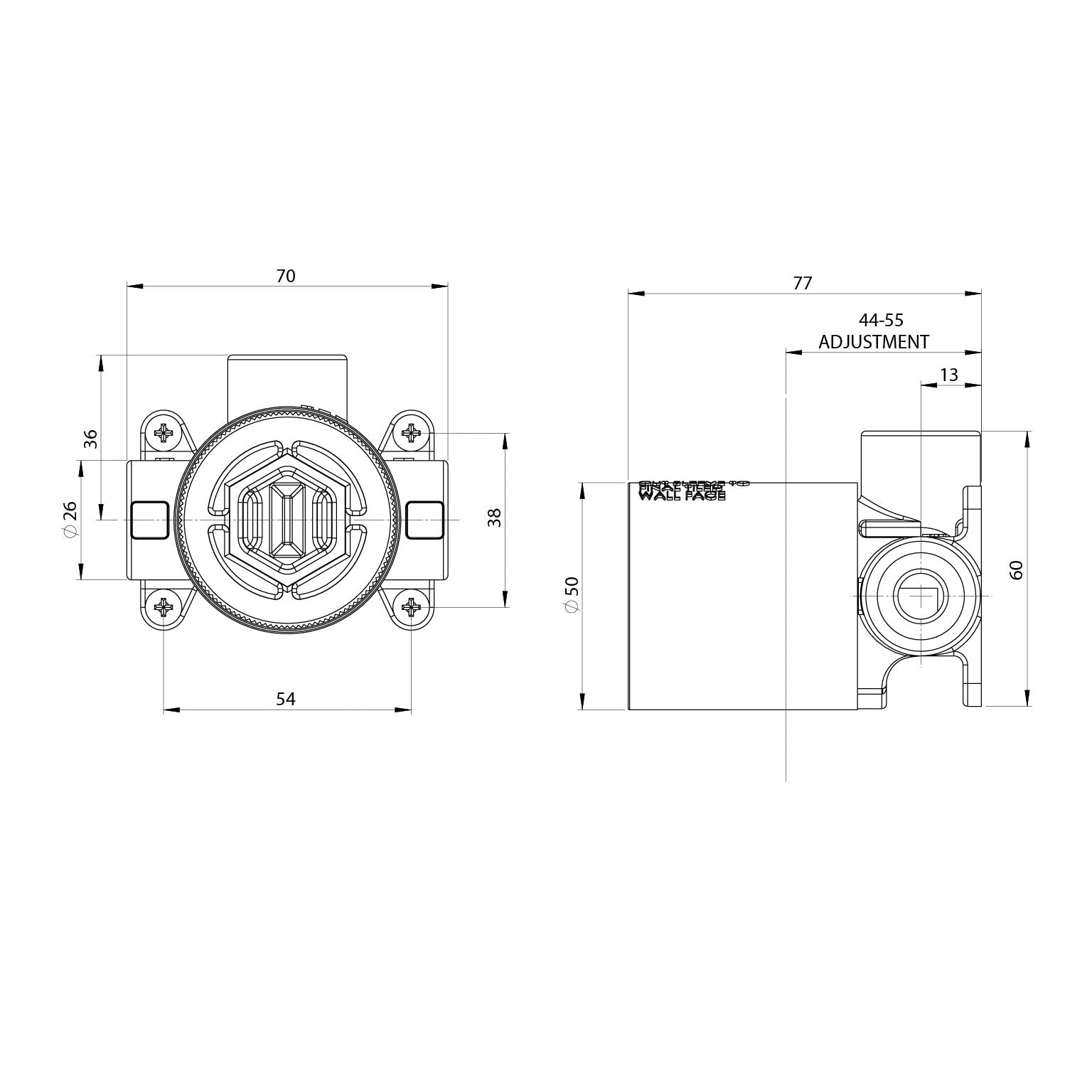 Phoenix SwitchMix Shower/Bath Mixer Rough-In Kit 250-2804