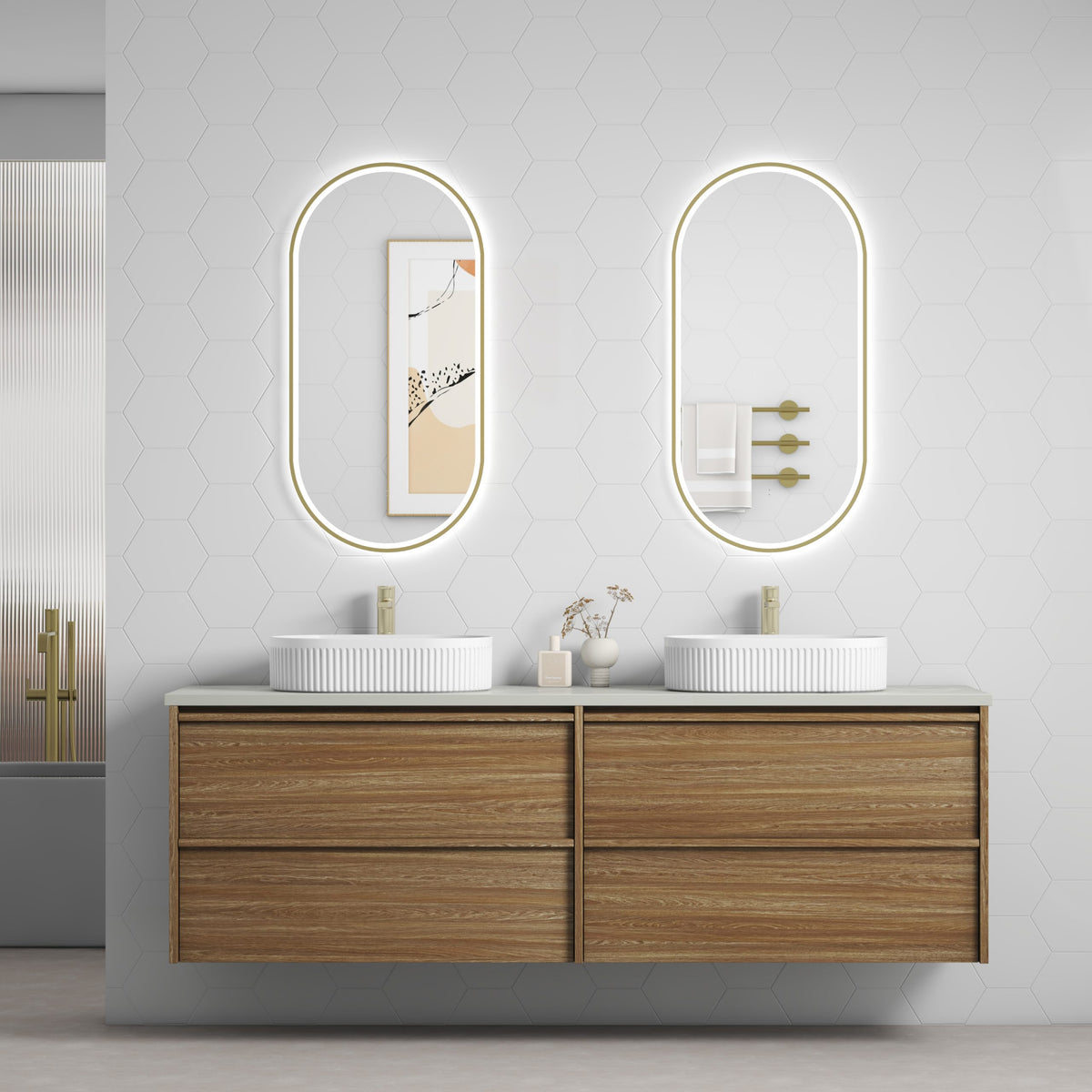 Aulic Venetta 1800mm Framed Wall Hung Vanity
