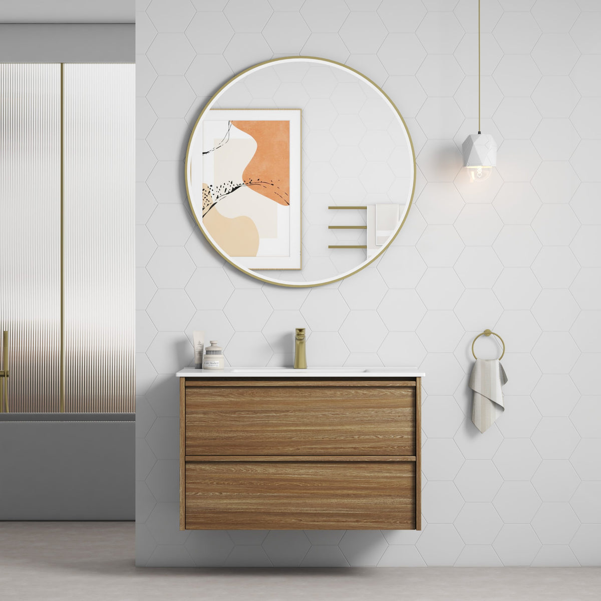 Aulic Venetta 900mm Framed Wall Hung Vanity
