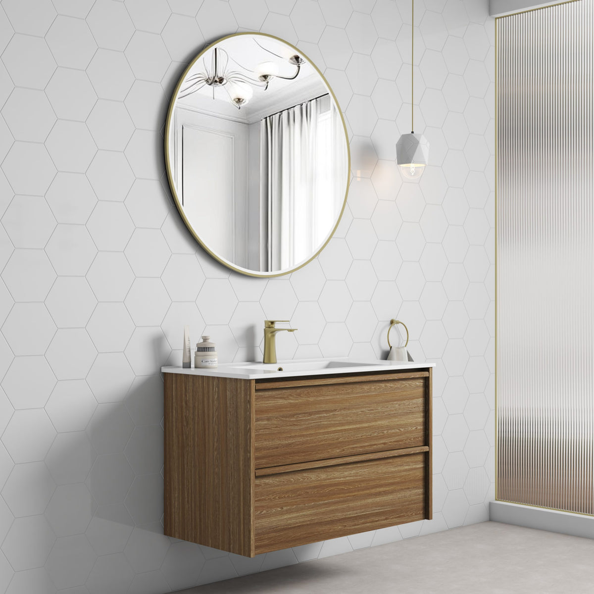 Aulic Venetta 900mm Framed Wall Hung Vanity