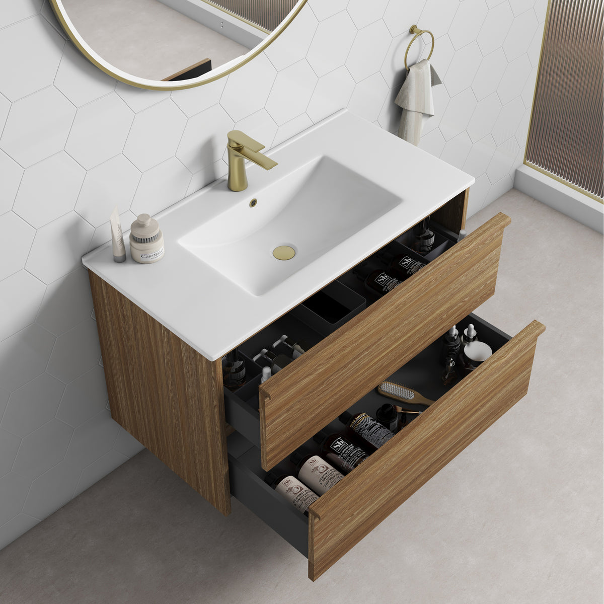 Aulic Venetta 900mm Framed Wall Hung Vanity