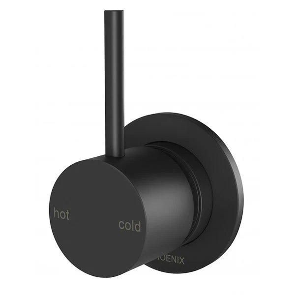 Phoenix Vivid Slimline Up Shower/Wall Mixer - Matte Black
