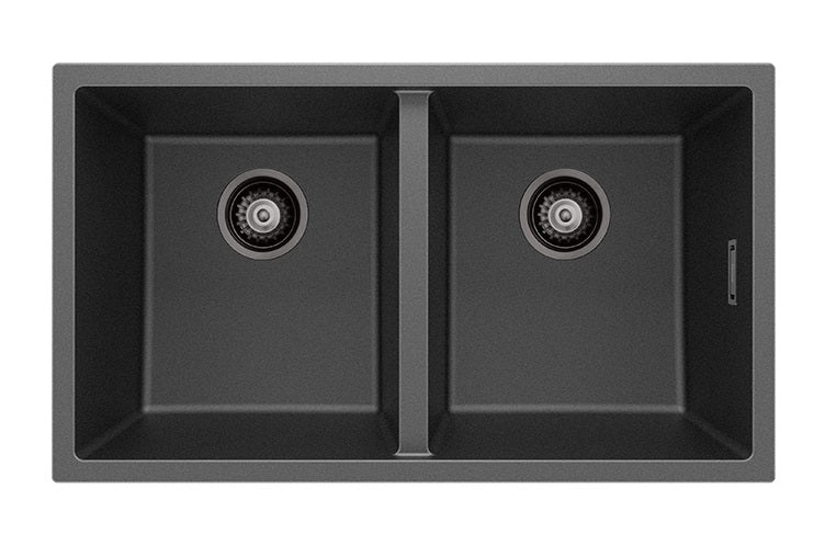 Fienza Kuro Granite 34/34L Double Bowl Sink 68603