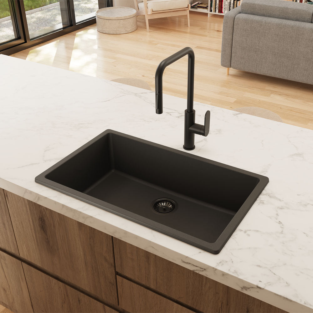 Fienza Kuro Granite 53L Single Bowl Sink 68605