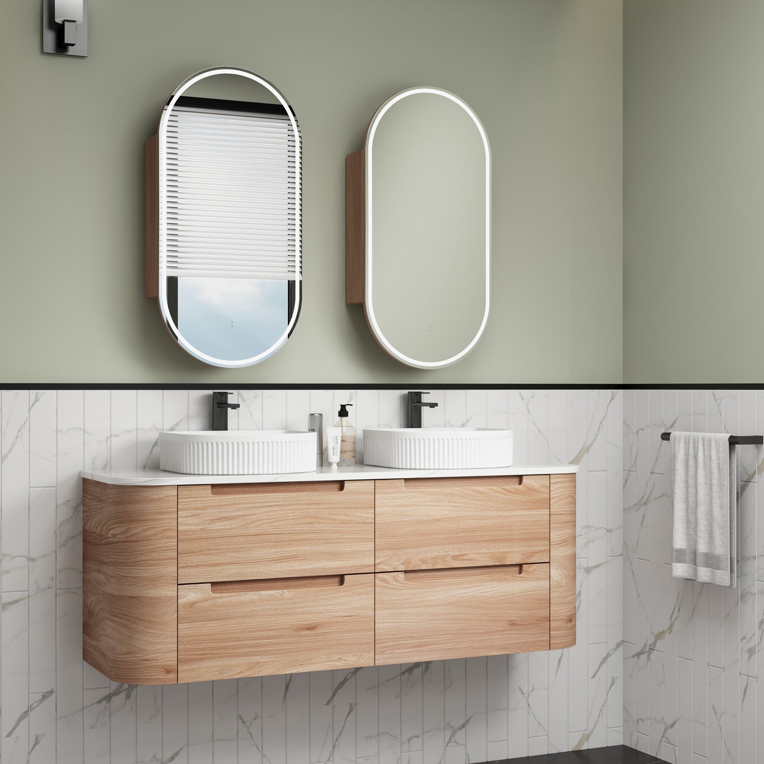 Aulic Briony 1500mm Wall Hung Double Bowl