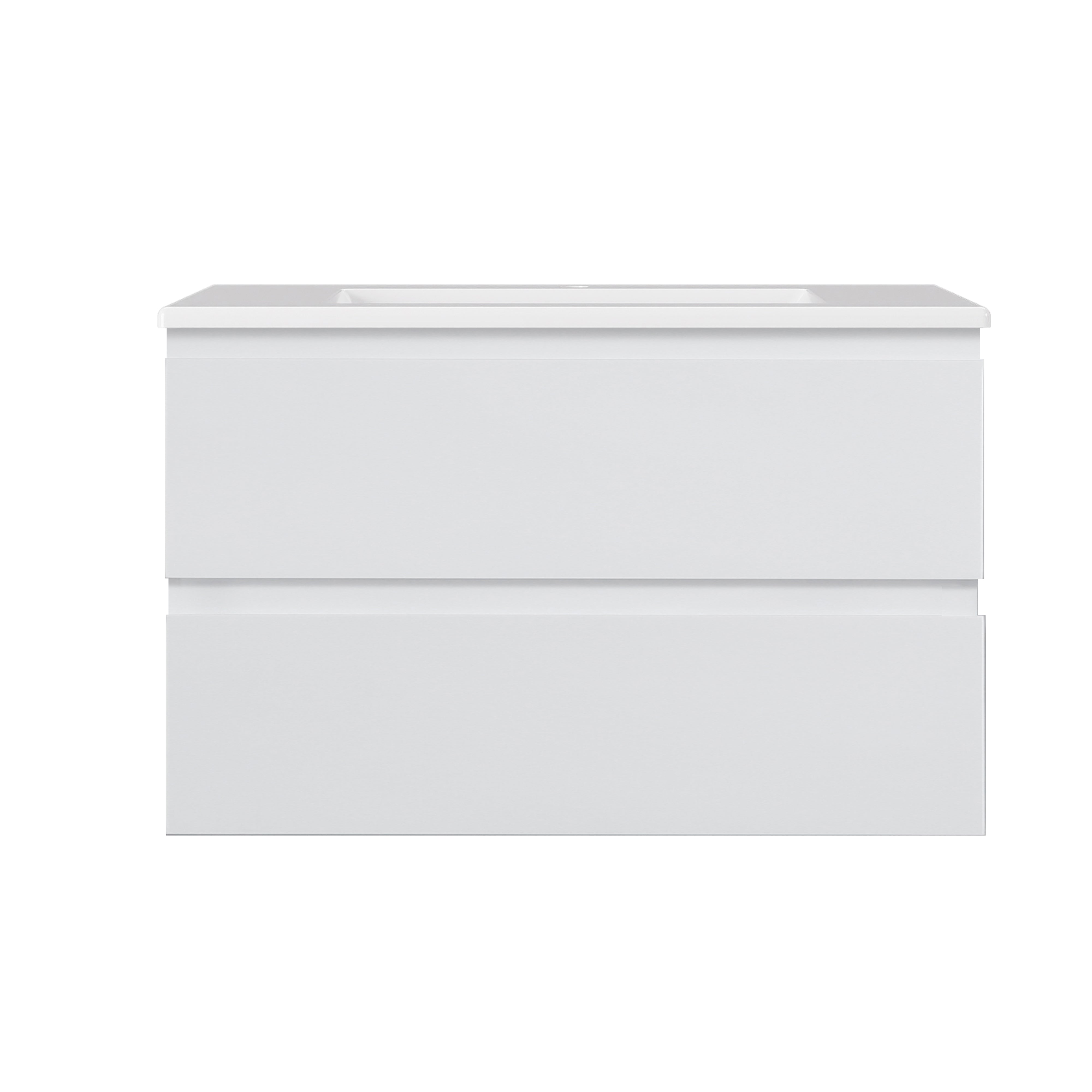 Lukka Alpha All-Drawer PVC 900mm Wall Hung Vanity Cabinet & Ceramic Top