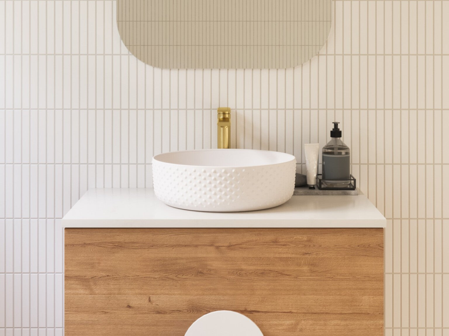 Timberline Allure Dimple Above Counter Ceramic Basin ALD-BS-360