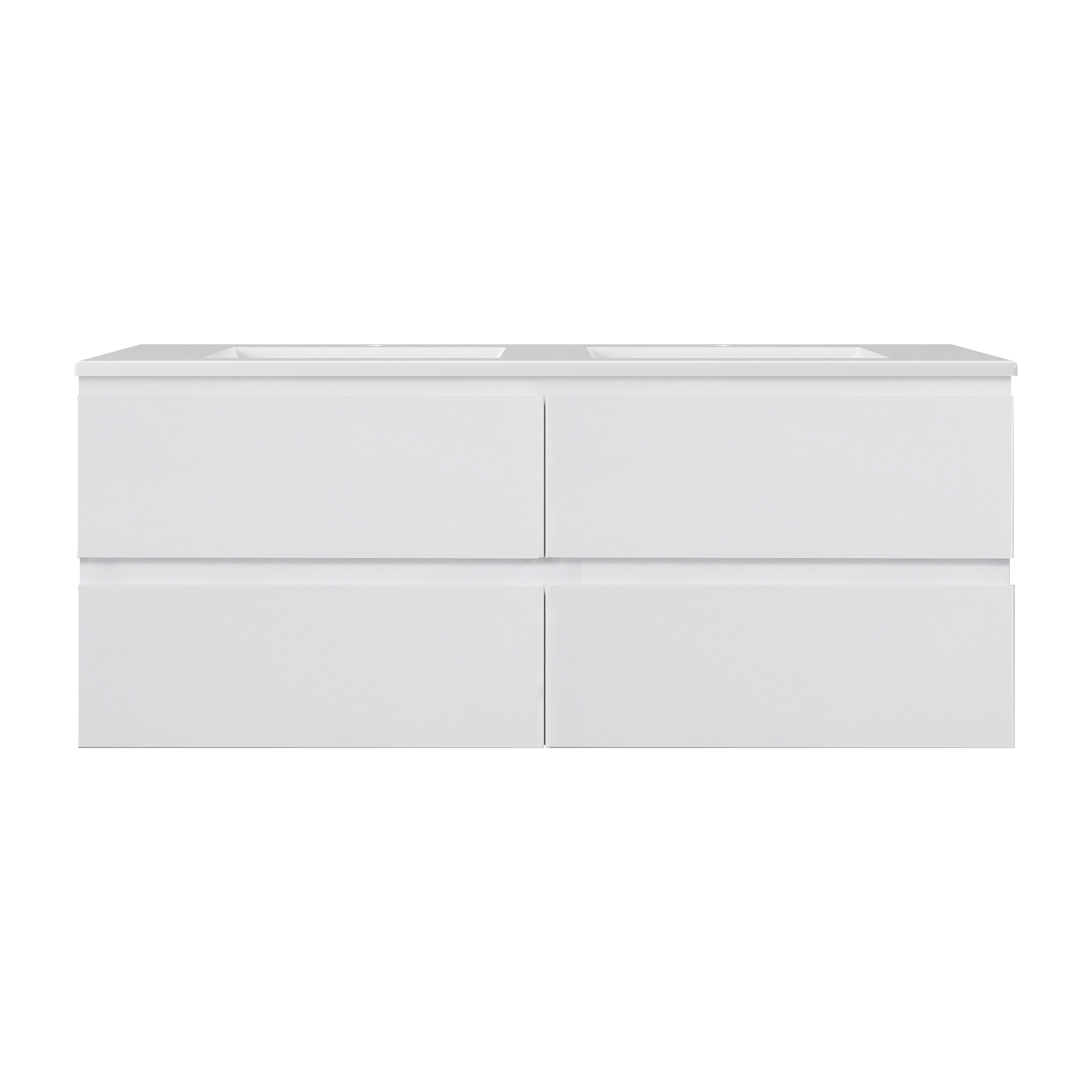 Lukka Alpha All-Drawer PVC 1200mm Wall Hung Vanity Cabinet & Ceramic Top