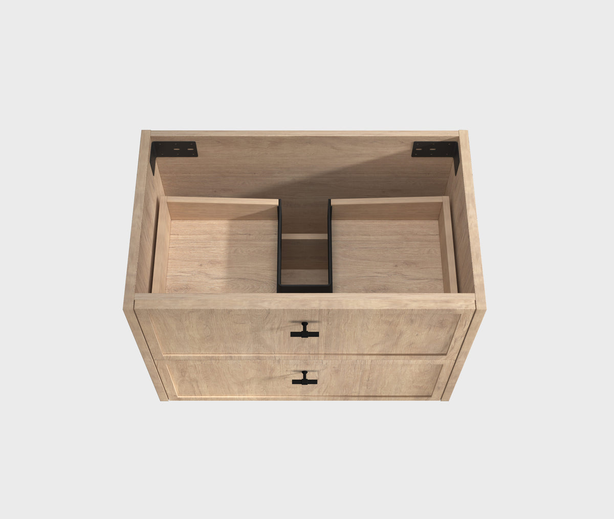 ABS 600mm Banff Coastal Oak Shaker All-Drawer Wall Hung Vanity