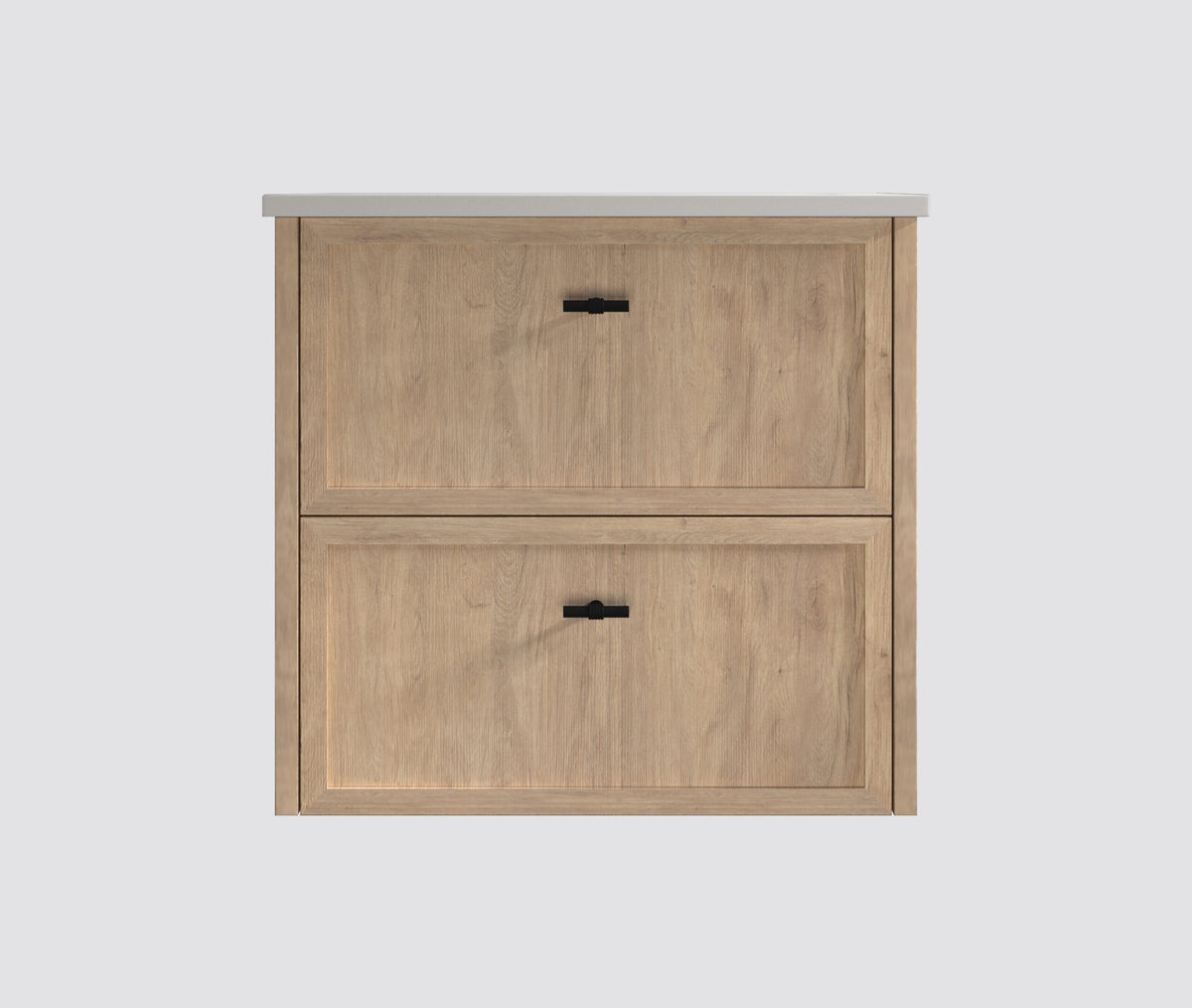 ABS 600mm Banff Coastal Oak Shaker All-Drawer Wall Hung Vanity