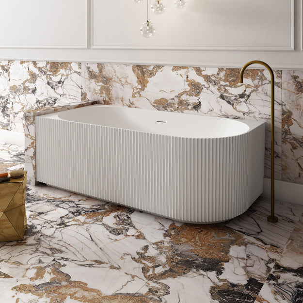 Cassa Design V-Groove Corner Bath To Wall Bath BT-VT