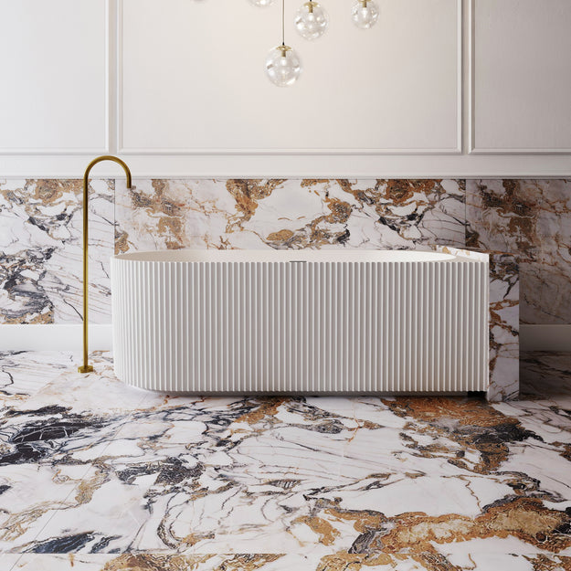 Cassa Design V-Groove Corner Bath To Wall Bath BT-VT