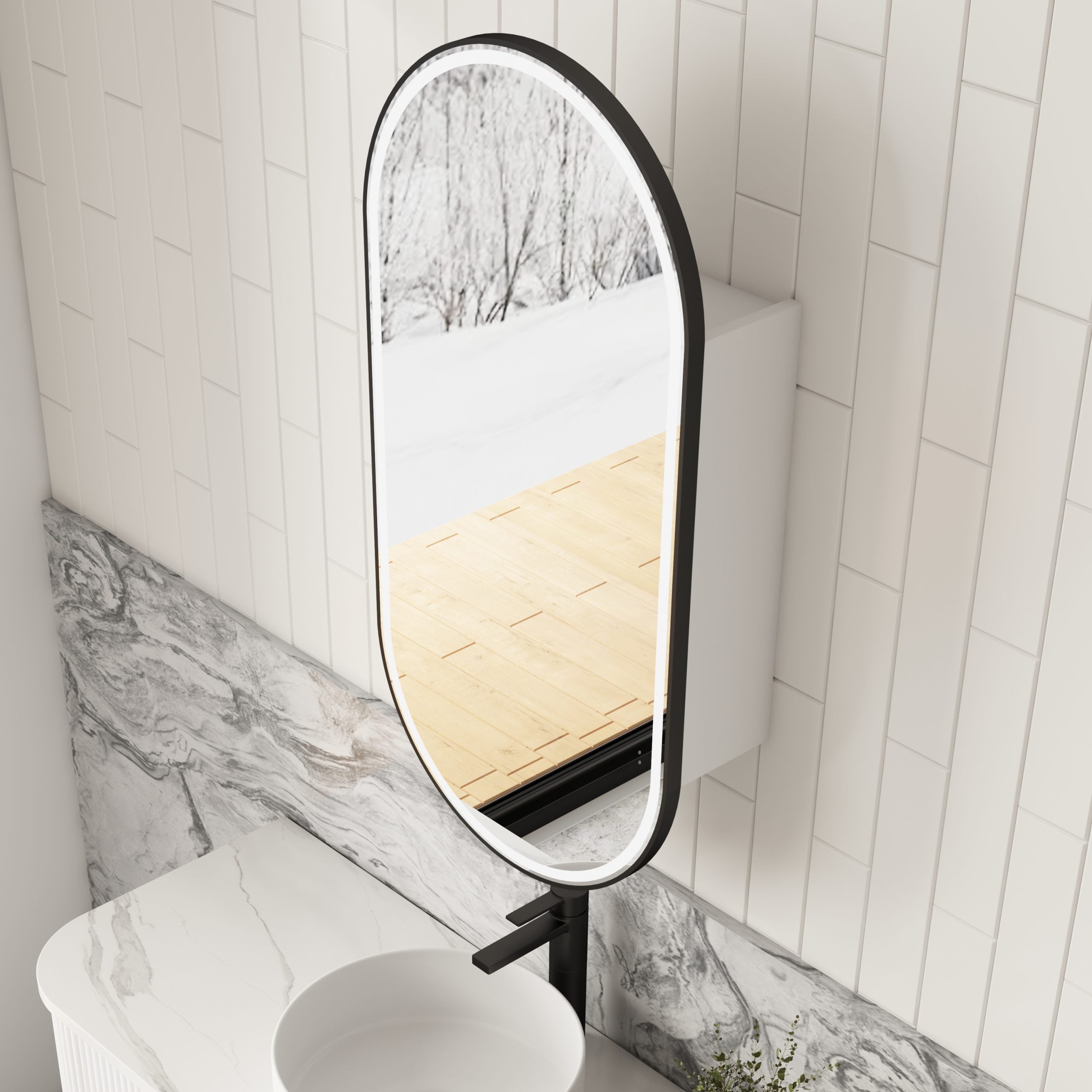 Aulic Beau Monde LED Frame Shaving Cabinet