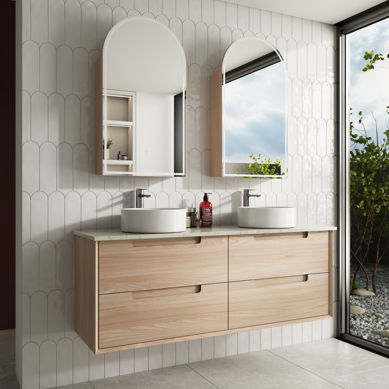 Aulic Ainsley 1500mm Wall Hung Vanity Double Bowl
