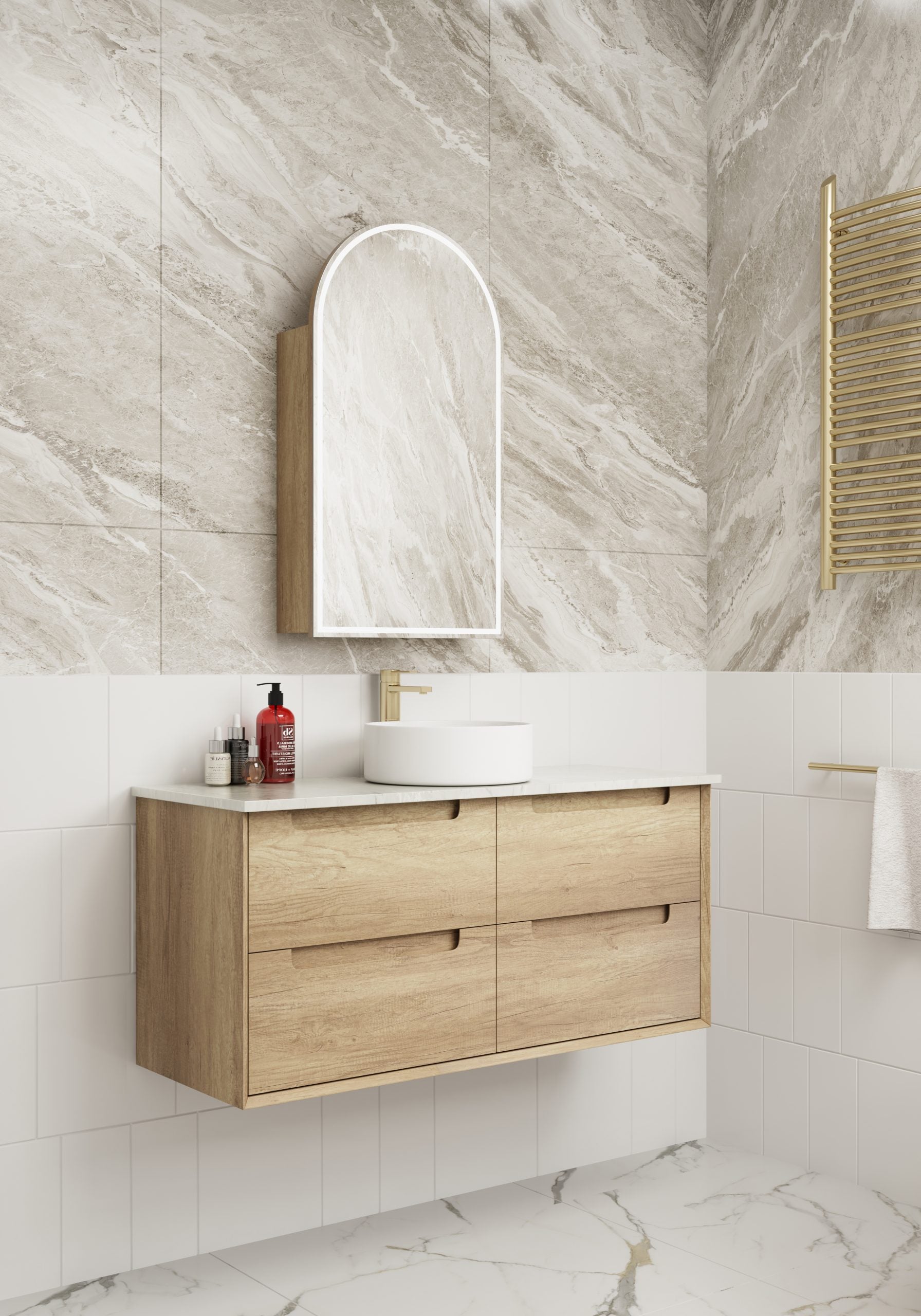 Aulic Canterbury LED Frameless Shaving Cabinet