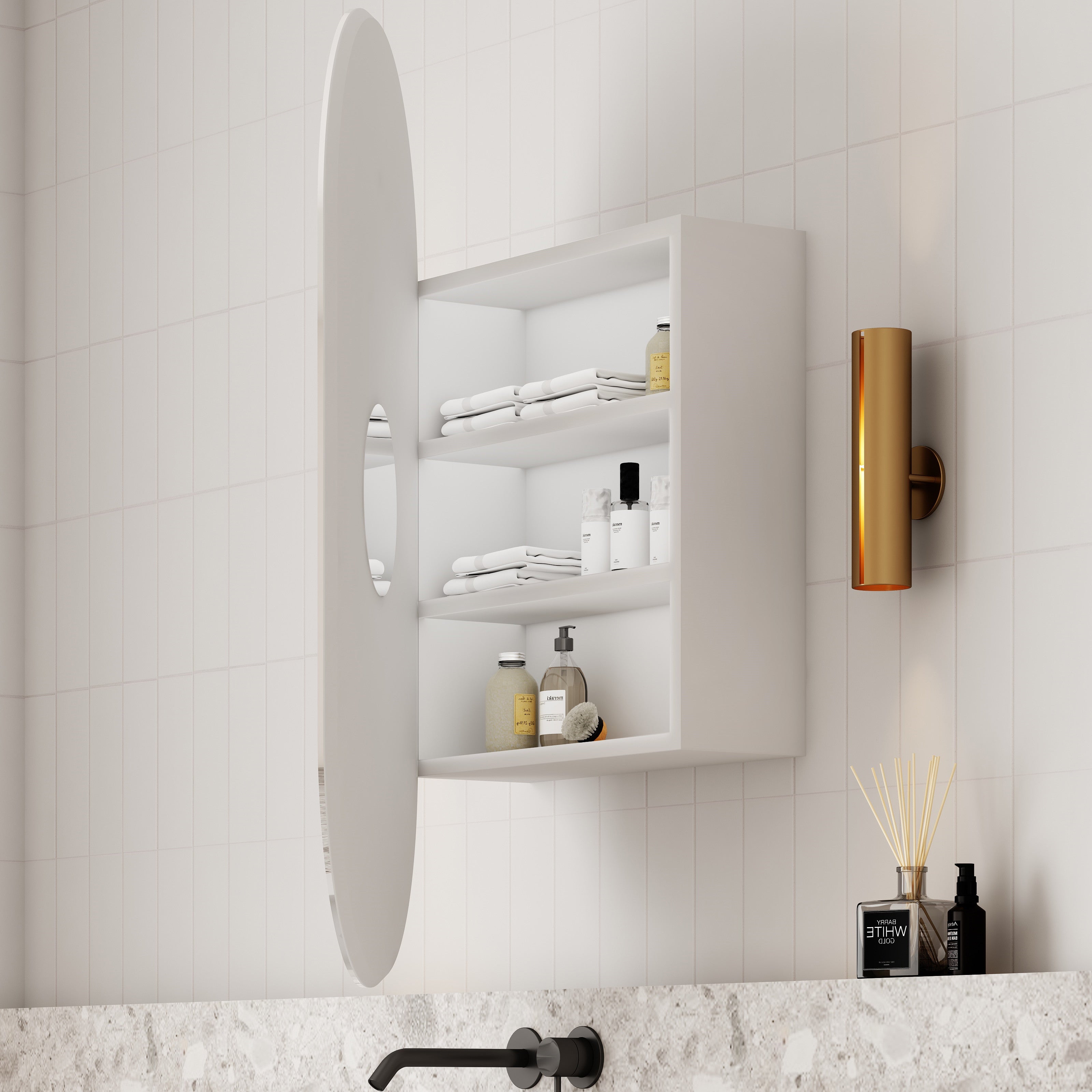 Cassa Design 450mm Elli Pill Shaving Cabinet