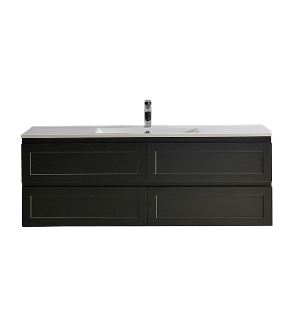 Fremantle 1200mm PVC Wall Hung Vanity Matte Black