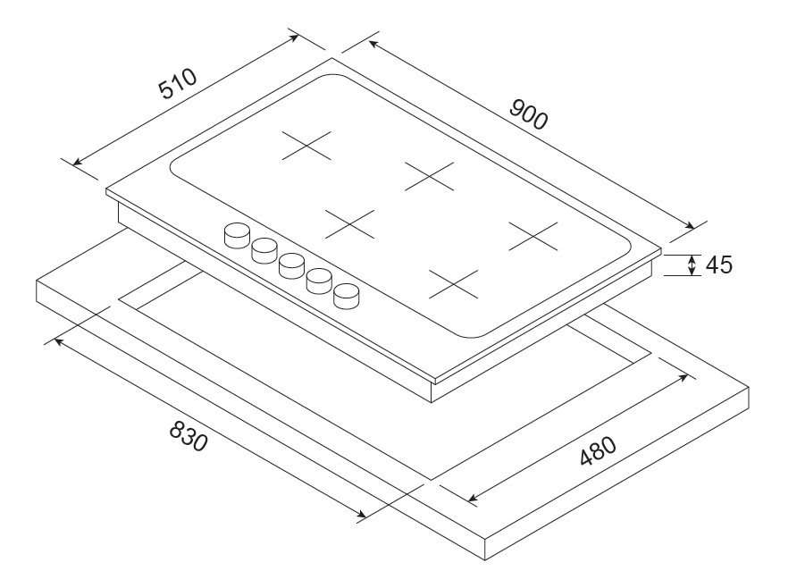 Kleenmaid 90cm Gas Cooktop GCTK9012
