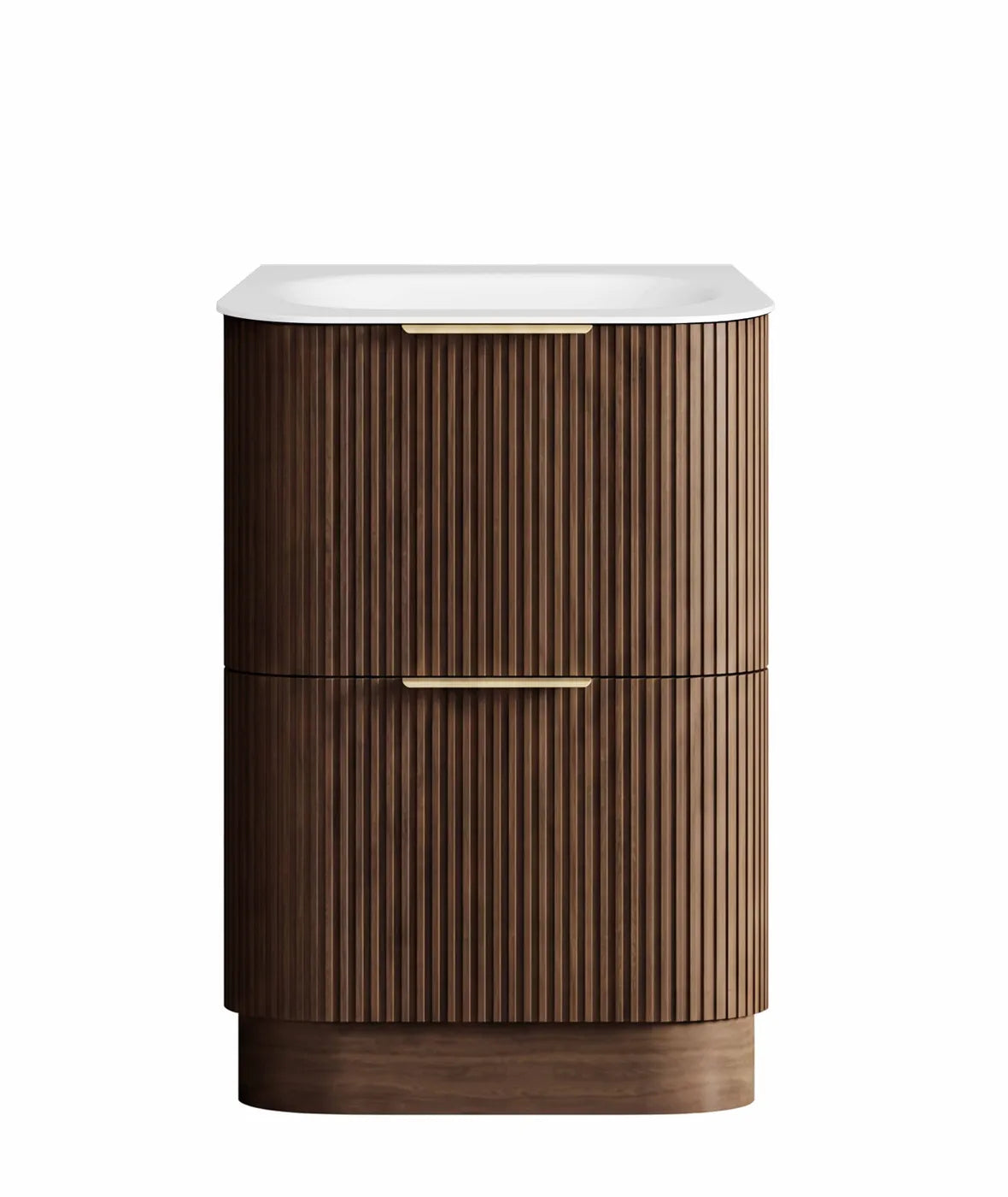 Otti 600mm Havana Fluted Floorstanding Curve Vanity