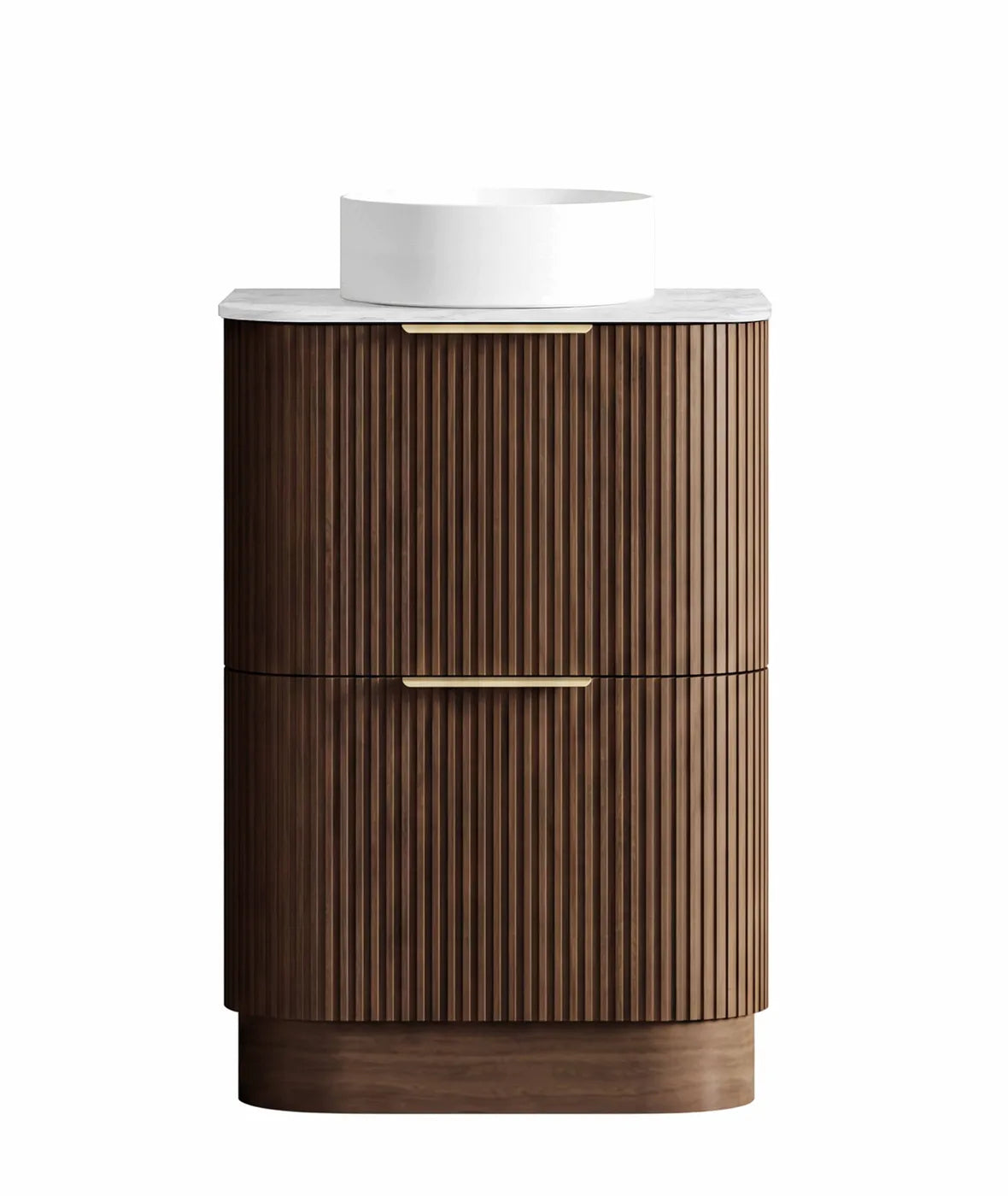 Otti 600mm Havana Fluted Floorstanding Curve Vanity