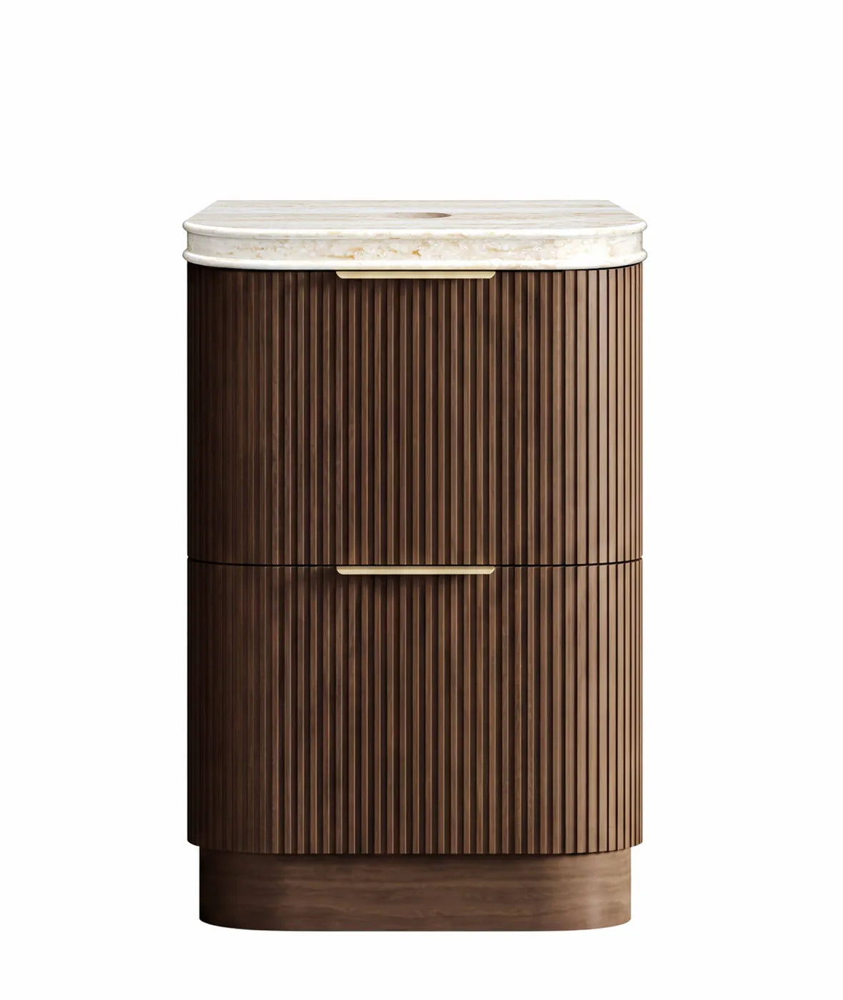 Otti 600mm Havana Fluted Floorstanding Curve Vanity