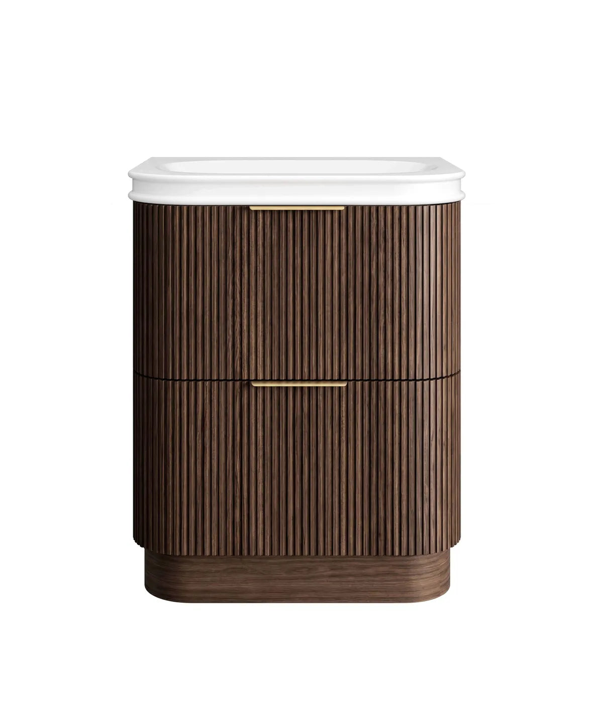 Otti 750mm Havana Fluted Floorstanding Curve Vanity