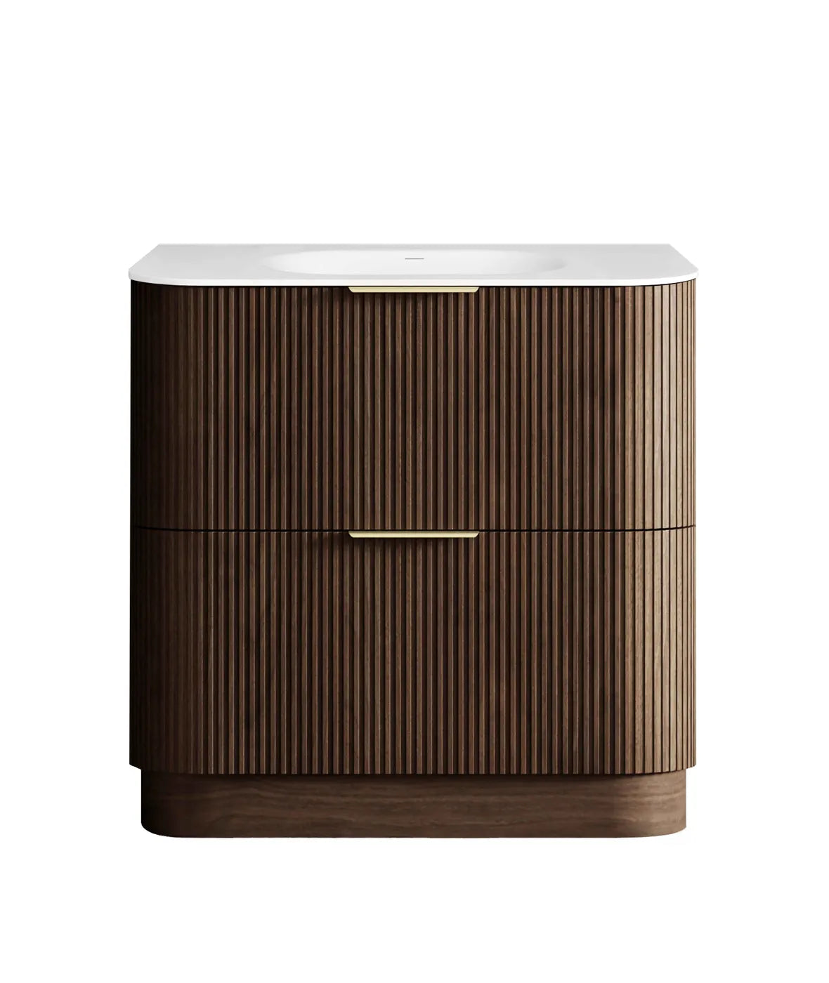 Otti 900mm Havana Fluted Floorstanding Curve Vanity