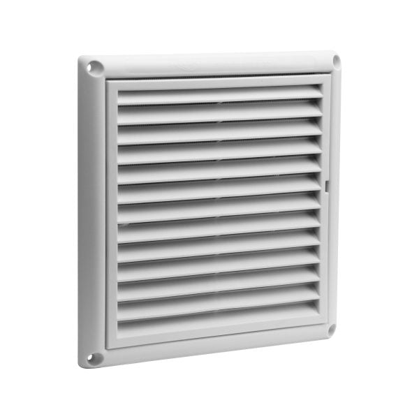 Deflector Fixed Grille Vent with Screen - Plastic
